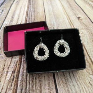 Avon Silver Crystal Drop Earrings